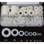 Nylon Washer Plastic Spacer M2.5 M3 M4 M5 M6 M8 M10 Flat Washer ROund 520 pcs