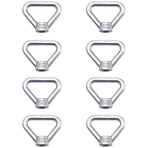 Lifting Eye Nut 8 pcs M8 Ring Nut Screw Nut Silver 304 Stainless Steel Triangle Ring Nut Lifting Ring Eye Nut Fastener
