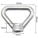 Lifting Eye Nut 8 pcs M8 Ring Nut Screw Nut Silver 304 Stainless Steel Triangle Ring Nut Lifting Ring Eye Nut Fastener