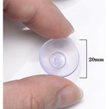 20 pcs Small Clear Plastic Suction Cups No Hook 20Mm - Front View