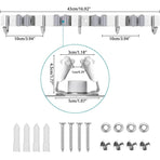 Stainless Steel Wall Mounted Broom Holder, Wall Mounted Broom Hanger With 4 Slots And 5 Hooks For Kitchen, Bathroom,