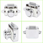 Push Button Camper - Lock Latch Door Closer Cupboard Knob For Rv Motorhome Caravan 5 pcs Silver