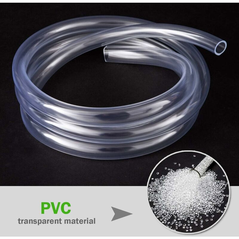 Transparent Pressure Hose 3 Meters, 10 × 12Mm Flexible Pvc Tubing Tube