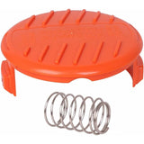 4 Pack Spool Caps + 4 Spring Replacement Parts Compatible With Black+Decker Rc-100-P String Trimmers