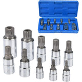 10 pcs M4 - M18 Torx Spline Bit Socket Set - Triple Square Socket Set With Storage Case