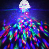 LED Party Lamp,Automatic ROtating 3W Multi-Color LED Light Bulb, Disco Light Effect, Suitable For All Lamps With E27