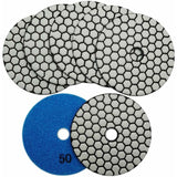7 pcs Diamond Polishing Disc 4"/100Mm Dry Diamond Polishing Pads For Marble, Granite, Stone, Concrete (50)
