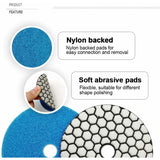 7 pcs Diamond Polishing Disc 4"/100Mm Dry Diamond Polishing Pads For Marble, Granite, Stone, Concrete (50)
