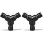 Plastic Snap On Hose Splitter (3 Way) Y Male Garden Hose Connector Y-Connector 2 Pack