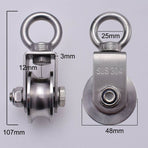 304 Stainless Steel ROpe Pulley Block, Max Load 200Kg