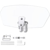 Motorcycle Windshield Adjustable Clip On Windscreen Extension Spoiler Wind Deflector For Motorcycle-Transparent