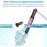 Automatic Aquarium Vacuum Cleaner, Electric Gravel Cleaner Suitable For Medium And Large Aquarium - Side View