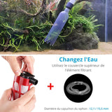 Automatic Aquarium Vacuum Cleaner, Electric Gravel Cleaner Suitable For Medium And Large Aquarium - Top-Down View