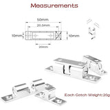 Door Catches 4 Pieces, Metal Ball ROller, Stainless Steel Cabinet Door Catch-Silver - Front View
