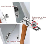 Door Catches 4 Pieces, Metal Ball ROller, Stainless Steel Cabinet Door Catch-Silver - Top-Down View