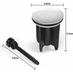 Ersandy Sink Plug ⌀ 40Mm Height Adjustable For Bathroom, Universal Aluminum Alloy Sink Plug - Black