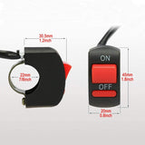 1 Piece Motorcycle Handlebar Switch On Off Push Button Bike Motorbike Tuning Part For U5 U7 U2 LED Headlight Scooter - Front View