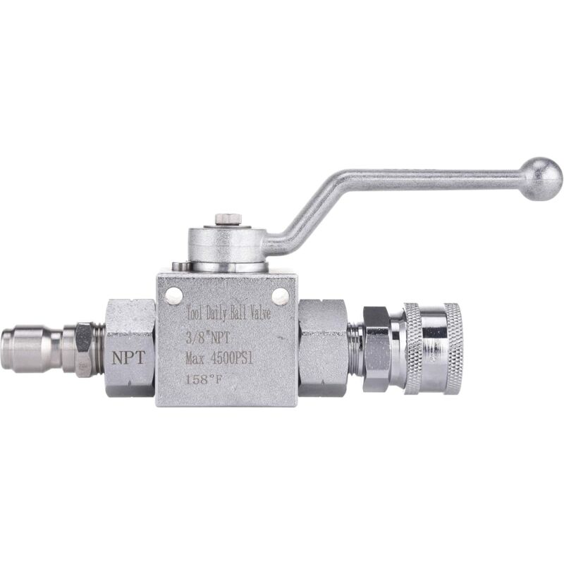 Tool DAily Pressure Washer Ball Valve Kit, 3/8" Quick Connect For Pressure Washer Hose, 4500 Psi