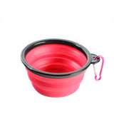 2 Dog Bowl Foldable Travel Dog Water Bowl Portable Cat Pet Silicone Food Bowl Small - Top-Down View