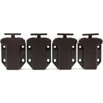 4-Pack Of DAmping Cushioning Systems For Doors, Cabinets And Drawers - Brown