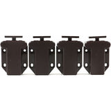4-Pack Of DAmping Cushioning Systems For Doors, Cabinets And Drawers - Brown - Top-Down View