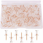 100 pcs Clear Plastic Head Push Pins, ROse Gold Push Pins, Wall Push Pins, Cork Board Push Pins, I-Shaped Pin For