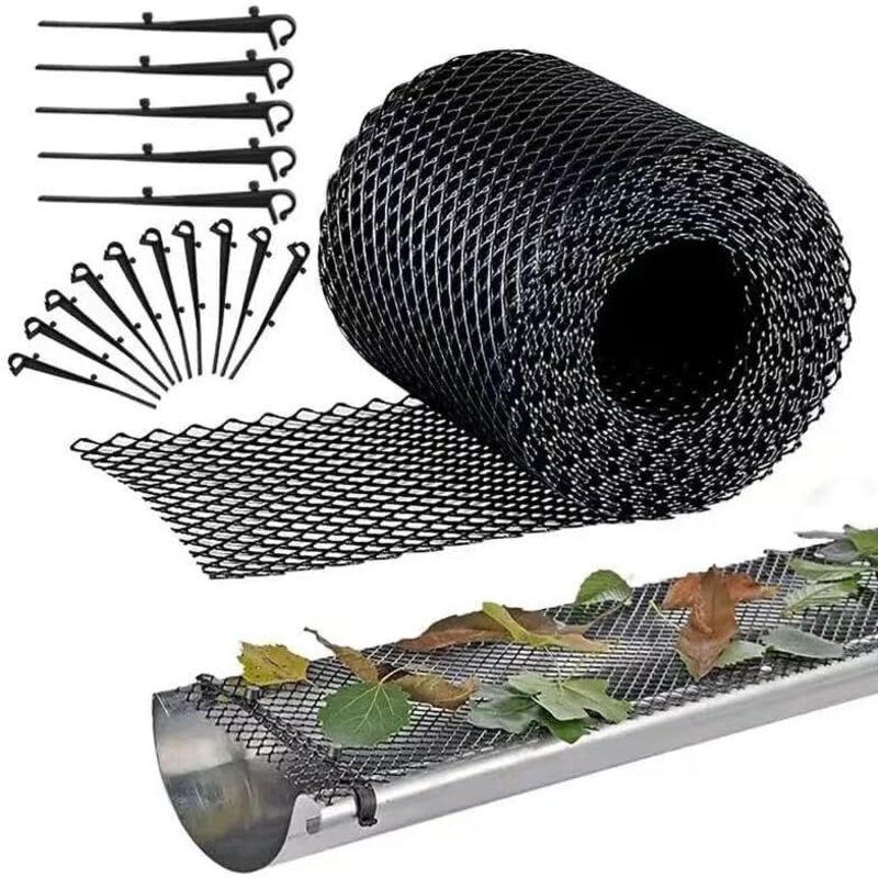 Plastic Gutter Guard, 18Cm X 8M, Heavy Duty Mesh Gutter Guard, Leaf Filter, (18Cm X 8M)