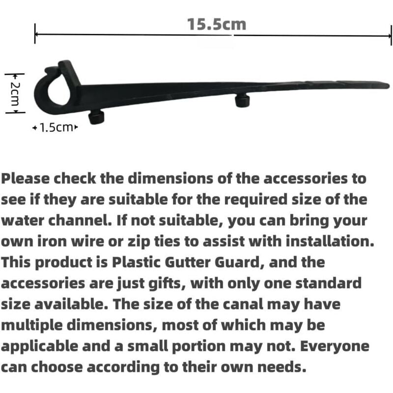 Plastic Gutter Guard, 18Cm X 8M, Heavy Duty Mesh Gutter Guard, Leaf Filter, (18Cm X 8M)