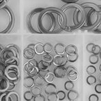 180 pcs 8 Size 304 Stainless Steel Spring Washer Assortment Kit, Spring Washers Kit M2.5 M3 M4 M5 M6 M8 M10