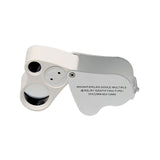 LED Illuminated Jeweler'S Loupe Dual Focus Magnifier, 60X, 12Mm And 30X