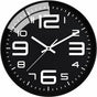 Silent Clock, 30Cm Quartz Silent Clocks, Battery Powered, Modern Style Designed For Home, Office And School (Black)