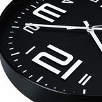 Silent Clock, 30Cm Quartz Silent Clocks, Battery Powered, Modern Style Designed For Home, Office And School (Black)