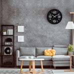 Silent Clock, 30Cm Quartz Silent Clocks, Battery Powered, Modern Style Designed For Home, Office And School (Black)