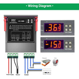 Stc-1000 Temperature Controller, 12V 10A Multi-Purpose Digital Thermostat With Ntc Probe For Fermentation Hatch, - Front View