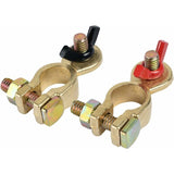 12V/24V Battery Terminal Battery Terminals Battery Connectors With Wing Nut(1 Pair) - Front View
