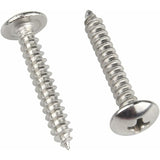 M4 X 25Mm 40 pcs ROund Head Wood Screws 304 Stainless Steel Cross Recessed Mushroom Head Self Tapping Screws Fasteners - Front View