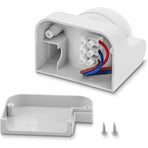 1X Infrared Motion Detector Surface Wall Mount Indoor Outdoor Splashproof 180° Tiltable Working Area 12M Range White