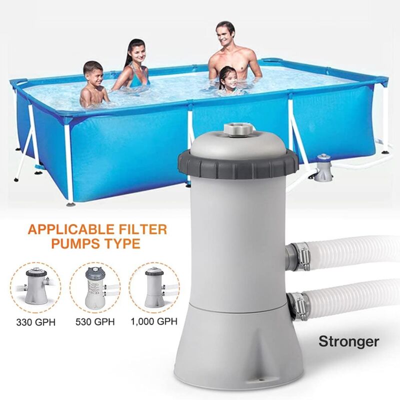 1.25" Diameter Pool Replacement Hose For Above Ground Pools, Pool Hose With Metal Clamp For Intex Filter Pump - 1.5