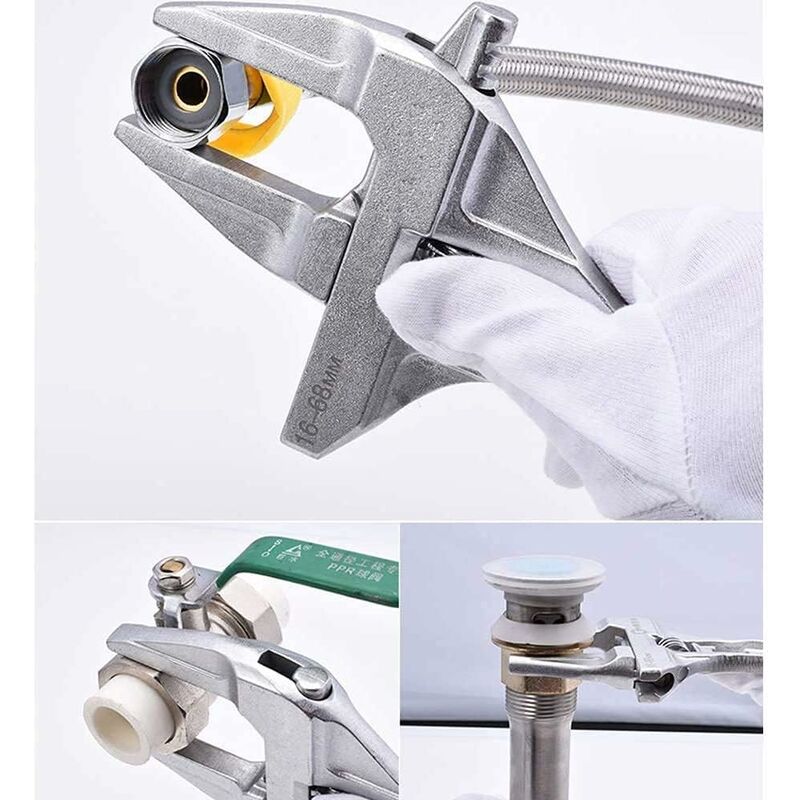 Adjustable Wrenches 6-68Mm Wide Jaw Spanner Bathroom Wrench Aluminum Alloy Hand Tools For Tightening Or Loosening Nuts