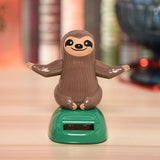 Cute Cartoon Sloth Swing Solar Car DAshboard Interior Decor Ornament Gift Novelty Desk Car Toy Ornament - Durable And - Front View