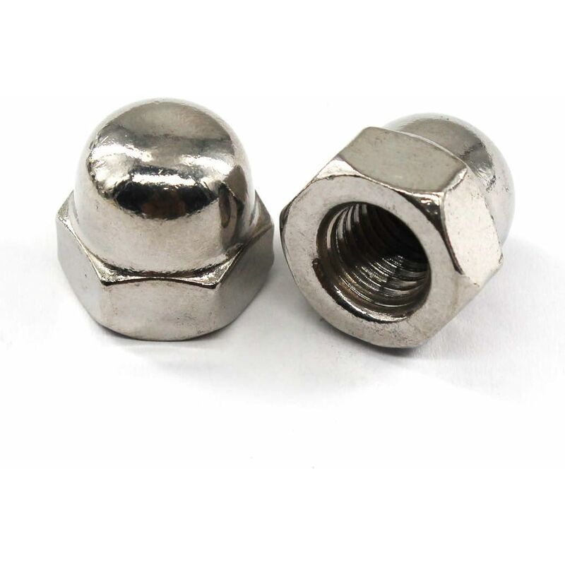 M6 Acorn Cap Nut Hex Nut Set 304 Stainless Steel (30 pcs)