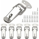6 pcs Lever Latch Spring Loaded Catch, 72Mm Toggle Spring Loaded Latch With Hook For Cabinet, Box, Drawer, Cupboard,