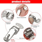 6 pcs Lever Latch Spring Loaded Catch, 72Mm Toggle Spring Loaded Latch With Hook For Cabinet, Box, Drawer, Cupboard,