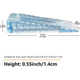4 pcs Transparent Door Wedge Soft Rubber Non-Slip Block Adjustable Height Door Stopper For Tile, Floor, Concrete, - Front View