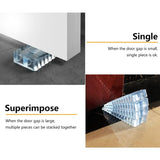 4 pcs Transparent Door Wedge Soft Rubber Non-Slip Block Adjustable Height Door Stopper For Tile, Floor, Concrete, - Side View