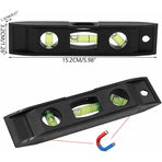 Compact Level, 3 Level Magnetic Level Bubble Measuring Tool Abs And Acrylic Level Measuring Tool