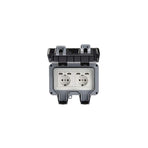 Outdoor Double Wall Socket With Usb Waterproof Heavy Duty Electrical Outlet With Wall Box (Double)
