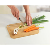 Bamboo Cutting Board M - Kitchen Board, Cutting Board With Grip Hole, Blade-Friendly, Bamboo, 30 X 0.8 X 20 Cm, Brown - Side View