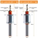2 pcs Wood Drill Bits, Hss Drill Bit Set, 8Mm Steel Countersink Drill Bits, Countersink Drill Bit Set For Woodworking,