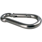 4 pcs Heavy Duty Carabiner Hooks For Sports, Locking Dogs, Hammock Swing, 304 Stainless Steel, 8Mm Thickness